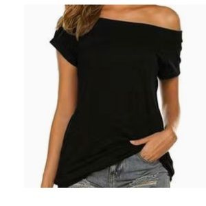 Solid color off the shoulder shirt
